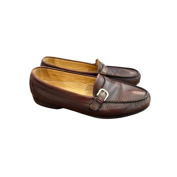 Martin Dingman Classic Diamond Mens 10M Buckle Loafer Brown Slip On Shoe main image 4